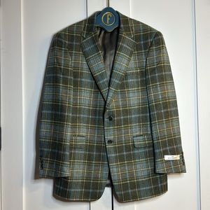 Vintage Hickey Freeman Plaid Wool Blazer - 40R